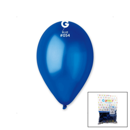 GM-110-36-54 METALİK - MAVİ BALON 11'' - 28CM - 100 PARÇA (4172)