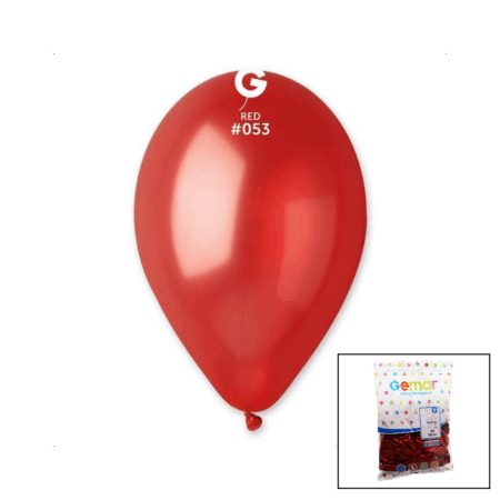 GM-110-53 METALİK - KIRMIZI BALON 11'' - 28CM - 100 PARÇA (4172)