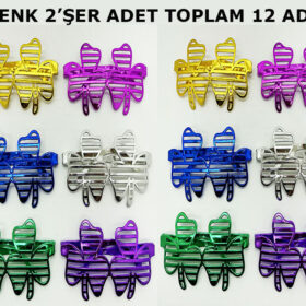 Vegas Casino Kupa Sinek Temalı Parti Gözlüğü 6 Renk 12 Adet (4172)
