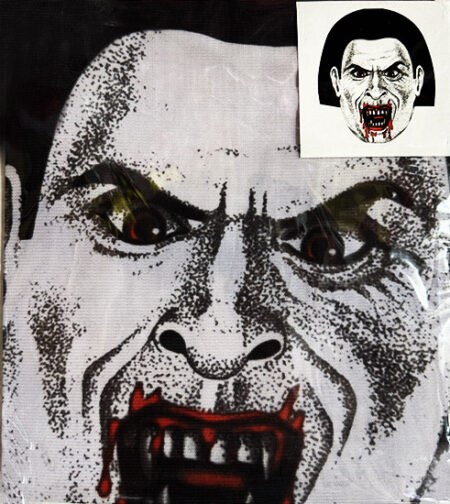 Yüze Yapışan Kafaya Tam Geçmeli Streç Kanlı Vampir Maske Bez Maske Model 2-2 (4172)