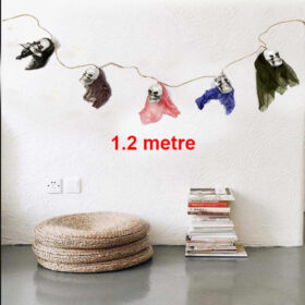 İp Üzeri 5 Adet Kuru Kafa Asmalı Süs 1.2 Metre (4172)
