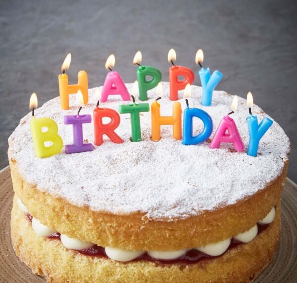 Happy Birthday Yazılabilen Rengarenk Doğum Günü Mumu (4172)