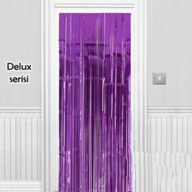 Işıltılı Duvar ve Kapı Perdesi Mor Renk 90x200 cm (4172)