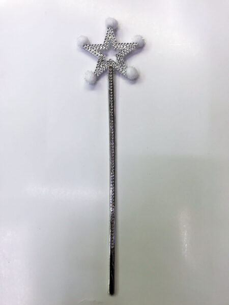 Yıldız Peri Asası Sihirli Değnek Beyaz Ponponlu (4172)