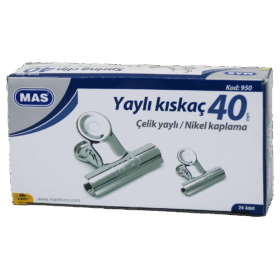 BEYAZ METAL KISKAÇ 40 MM 24 PARÇA  YAYLI CİLT KISKAÇI (4172)
