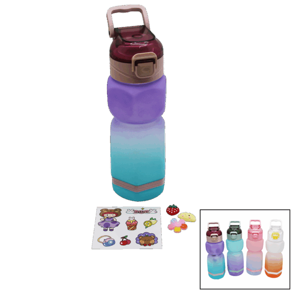 ALTIGEN RENKLİ PLS.SULUK MATARA PİPETLİ - KİLİTLİ KAPAK - TAŞIMA KULPLUSTİCKER HEDİYELİ760ML (4172)