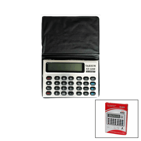 12 HANELİ MİNİ CEP - KILIFLI HESAP MAKİNESİ6.6X1.9X9.3CM TS-520B (4172)