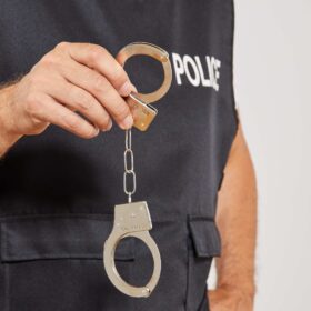 Metal Malzemeden İmal Anahtarlı Oyuncak Polis Kelepçesi (4172)