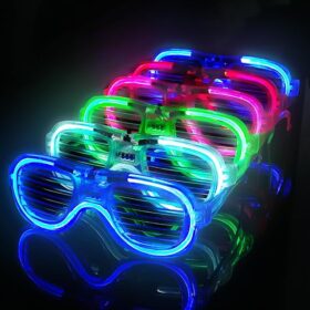 Glow Model 3 Farklı Fonksiyonlu Işıklı Panjur Parti Gözlüğü Karışık Renk 12 Adet (4172)