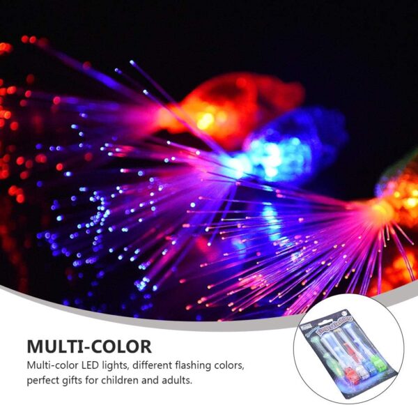 Led Işıklı Renkli Püsküllü Parmak Işığı 4 Renk 4 Adet (4172) - Görsel 3