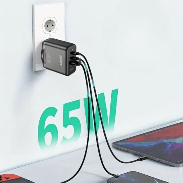 65W Hızlı Şarj Edebilen TYPE C uçlu Şarj Aleti (K0) - Görsel 3