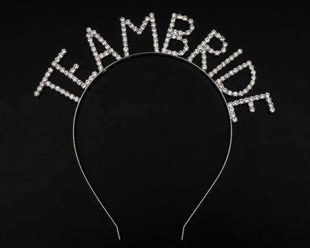 Kristal Taşlı Gümüş Renk Team Bride Gelin Tacı (4172)