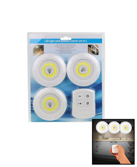 YUVARLAK 3 PARÇA  DOKUNMATİK - KUMANDALI LAMBA SETİ (4172)
