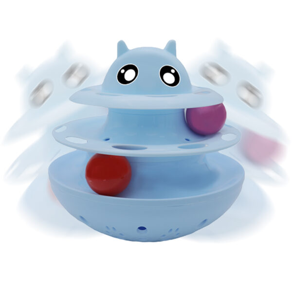 Nunbell Shaking Circular Turntable Cat And Dog Toy - Görsel 3