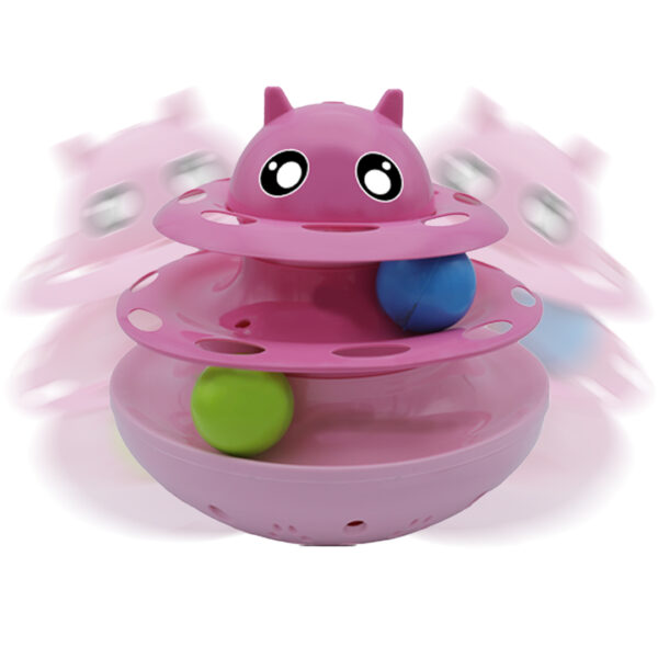 Nunbell Shaking Circular Turntable Cat And Dog Toy - Görsel 4