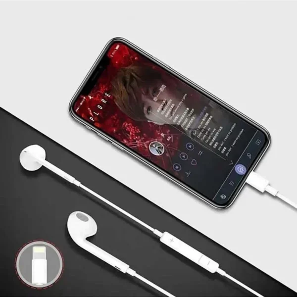 İphone Ucu Çıkışlı Pop Up Kulakiçi Yumuşak Kontrol Tuşlu Kulaklık (4172) - Görsel 4