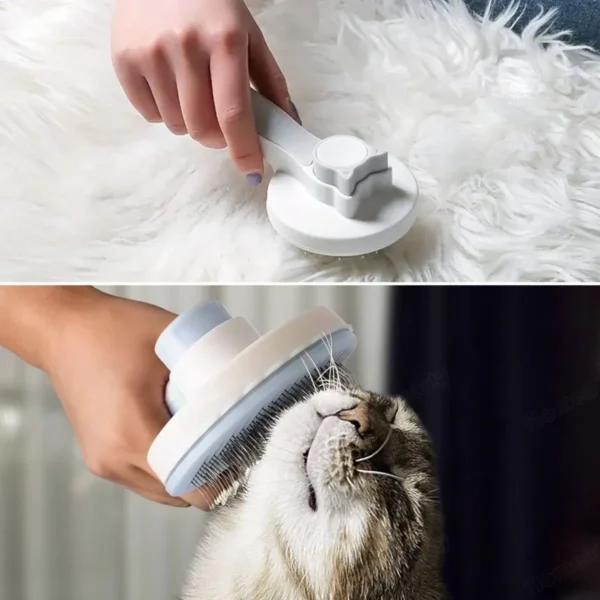Basmalı Kedi Köpek Tüy Toparlayıcı Masaj Etkili Pet Fırçası (4172) - Görsel 4