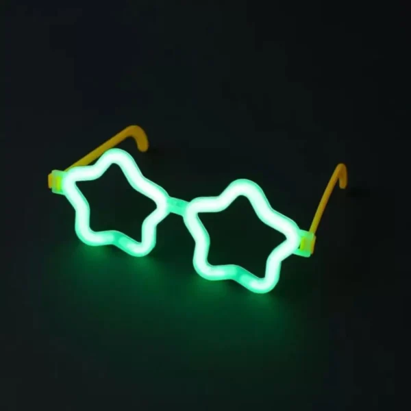 Yıldız Glow Gözlük - Yıldız Şekilli Glow Stick Gözlüğü - Glow Partisi Gözlük 12 Adet (4172) - Görsel 2