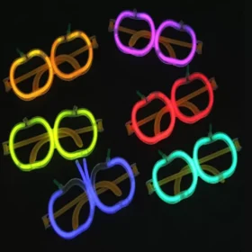 Glow Stick Elma Gözlük - Glow Partisi Gözlüğü - Glow Stick Gözlük 12 Adet (4172)
