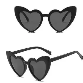Siyah Renk Kalp Şekilli Parti Gözlüğü 15x5 cm (4172)