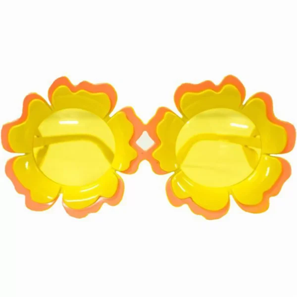 Papatya Şekilli Turuncu Sarı Renkli Hawaii Konsept Parti Gözlüğü 15x7 cm (4172) - Görsel 2