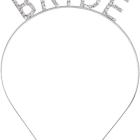 Gümüş Renk Bekarlığa Veda Kristal Taş Bride Tacı İthal 16x10 cm (4172)