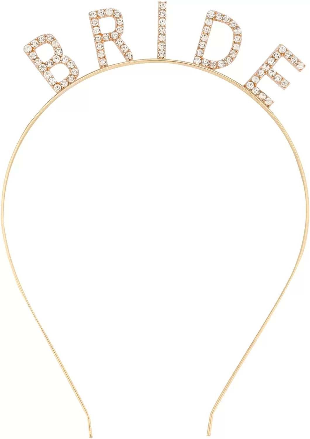 Altın Gold Renk Bekarlığa Veda Kristal Taş Bride Tacı İthal 16x10 cm (4172) - Görsel 4