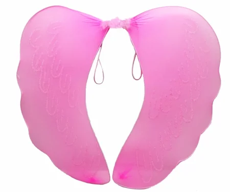 Pembe Renk Ortası Pembe Tüylü Tül Peri Kanadı 40x50 cm (4172)