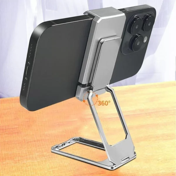 360 derece Dönen Tüm Telefon Tipleri İle Uyumlu Metal Telefon Standı Braket (4172) - Görsel 3