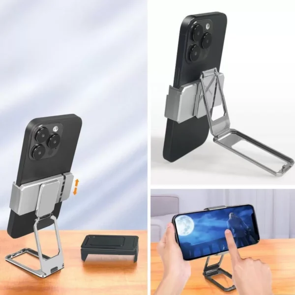 360 derece Dönen Tüm Telefon Tipleri İle Uyumlu Metal Telefon Standı Braket (4172) - Görsel 4