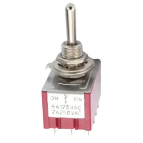 TOGGLE SWİTCH ON-OFF-ON Ø6MM 12P MTS-403 (IC-148D) (4172)