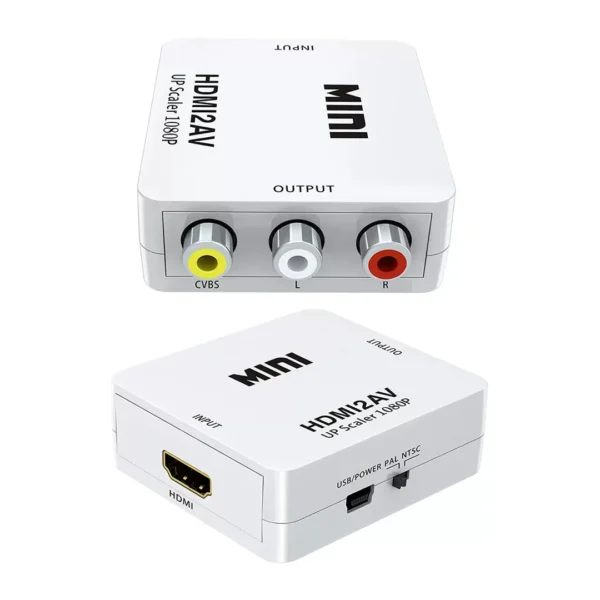 HDMI TO RCA MİNİ MODEL 1920X1080 PLASTİK KASA ÇEVİRİCİ KONVERTÖR (4172) - Görsel 2