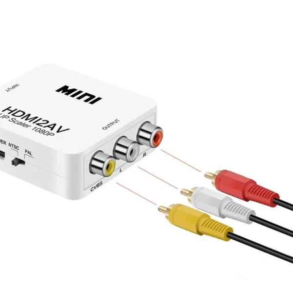 HDMI TO RCA MİNİ MODEL 1920X1080 PLASTİK KASA ÇEVİRİCİ KONVERTÖR (4172) - Görsel 4