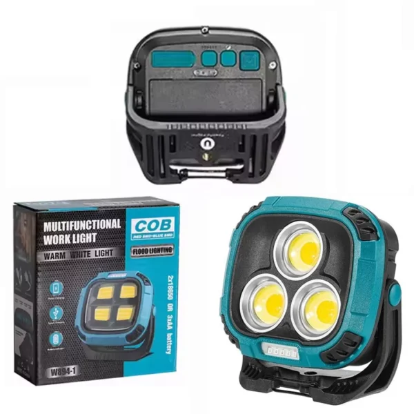 4000K - 7000K - KIRMIZI 3 COB LEDLİ 30 WATT ÇOK FONKSİYONLU ÇALIŞMA LAMBASI (POWERBANK) (4172) - Görsel 4
