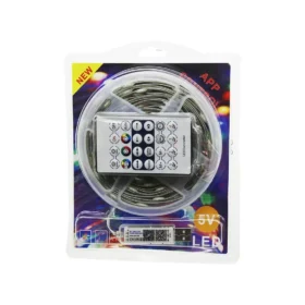 9MT  KUMANDALI - USB Lİ  RGB ŞERİT LED  0.4W/M - 20lm/led   -20+55°C (4172)
