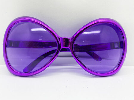 Yeşilçam Temalı Parti Gözlüğü Mor Renk 7x16 cm (4172)