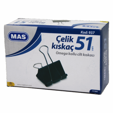 ÇELİK KISKAÇ 51MM 12 PARÇA  OMEGA KOLLU CİLT KISKAÇI (4172)