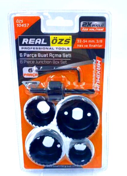 6 PARÇA  BUAT AÇMA PANÇ SETİ 38-54MM- 3/8 HEX - ANAHTAR (4172)
