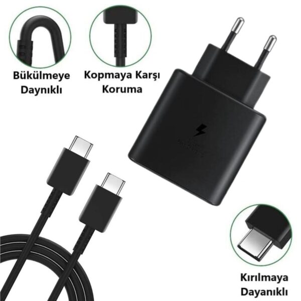 65W Hızlı Şarj Edebilen TYPE C uçlu Şarj Aleti (4172) - Görsel 5