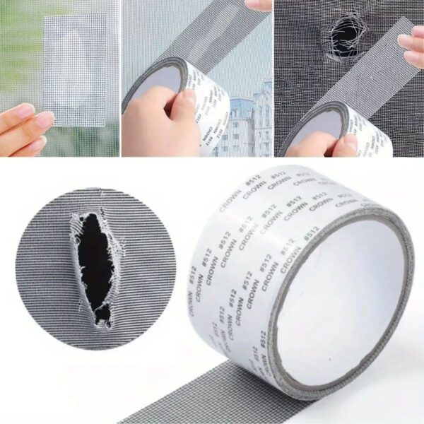 Güçlü Yapışkanlı Pencere Tamir Bandı, Böcek Önleyici Yama Bandı 2 mt x 5 cm (4172) - Görsel 3