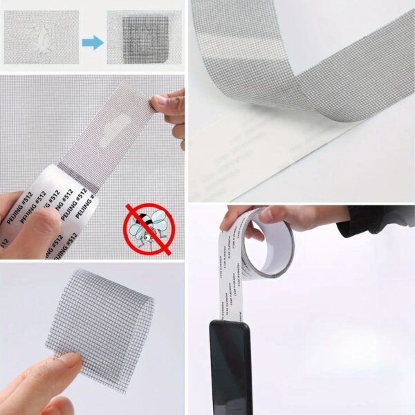 Güçlü Yapışkanlı Pencere Tamir Bandı, Böcek Önleyici Yama Bandı 2 mt x 5 cm (4172) - Görsel 5