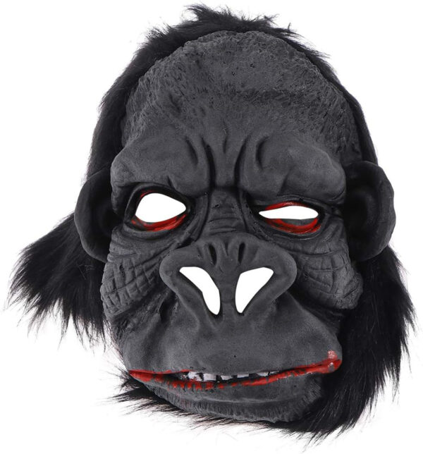 Lateks Goril Maskesi Maymun Maskesi Et Maskesi Orangutan Siyah Saçlı 1 No (4172) - Görsel 2