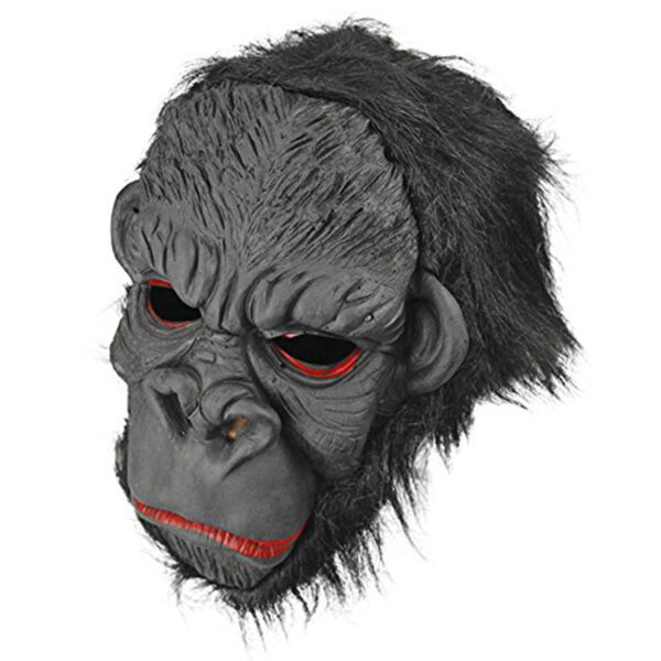 Lateks Goril Maskesi Maymun Maskesi Et Maskesi Orangutan Siyah Saçlı 3 No (4172) - Görsel 3