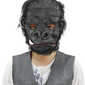 Lateks Goril Maskesi Maymun Maskesi Et Maskesi Orangutan Siyah Saçlı 4 No (4172)