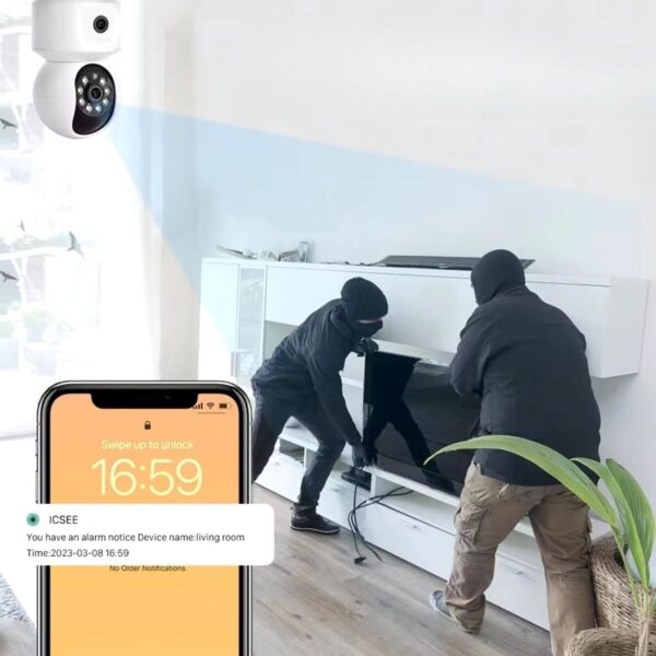Çift Kameralı Wifi Bağlantılı Gece Görüşlü Ev Tipi Güvenlik Kamerası (4172) - Görsel 2