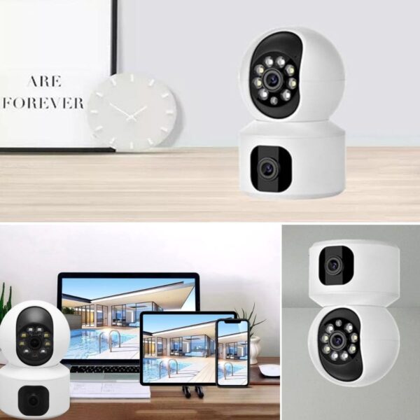 Çift Kameralı Wifi Bağlantılı Gece Görüşlü Ev Tipi Güvenlik Kamerası (4172) - Görsel 4