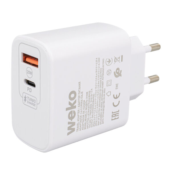 WK-21446 S11-UC 25 WATT 3.0 AMPER TYPE-C + USB ŞARJ BAŞLIK ADAPTÖRÜ (4172) - Görsel 2