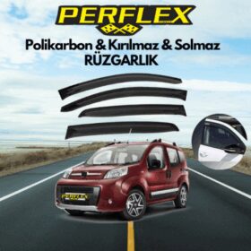 Perflex Polikarbon Kırılmaz Rüzgarlık V2 Mugen Fiat Fiorino 2007+