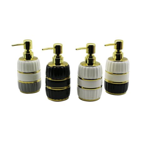 ŞİŞE GOLD KAPAK - BOĞUM SERAMİK SIVI SABUNLUK 6X11CM (4172)