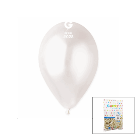 GM-110-28 METALİK - BEYAZ BALON 11'' - 28CM - 100 PARÇA (4172)
